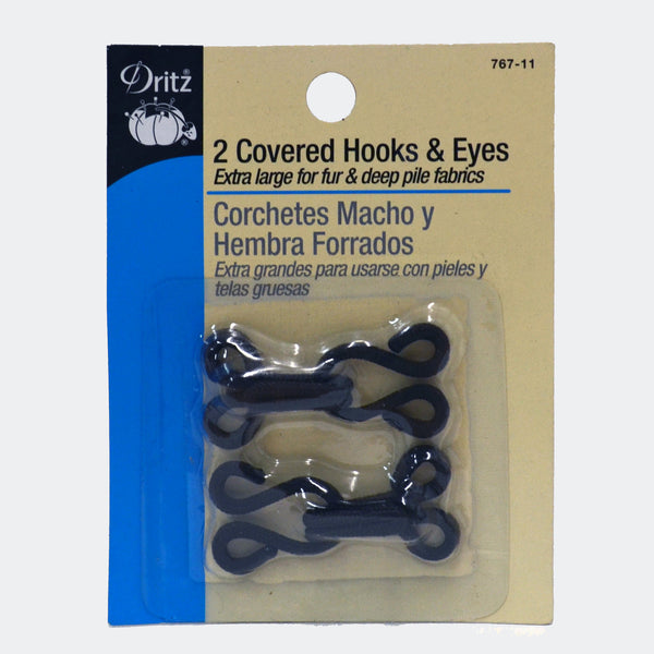 Covered Hooks & Eyes - 2-pk