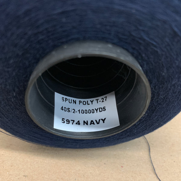 100% Polyester Tex 27 Sewing Thread 10,000 Yards-Navy 5974