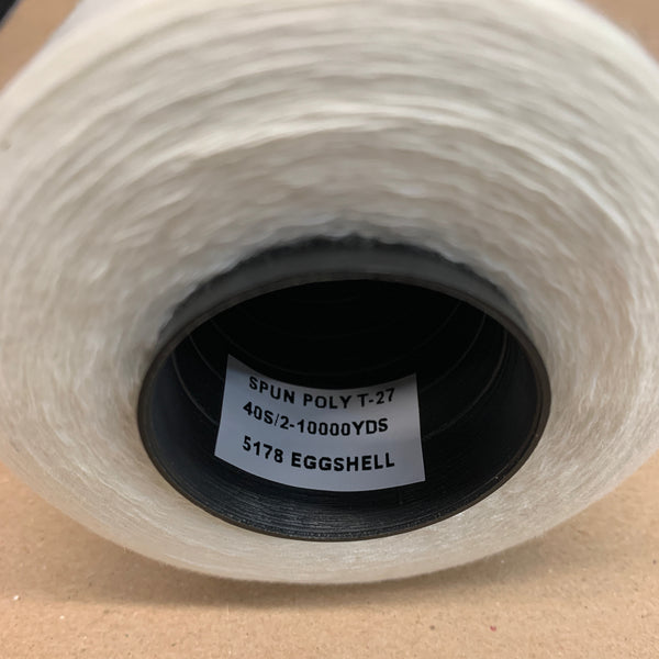 100% Polyester Tex 27 Sewing Thread 10,000 Yards-Eggshell 5178