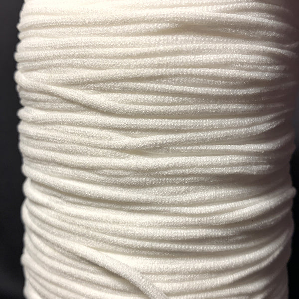 1/8" Round Stretch Nylon Cord - White or Black- 1 Roll (200 Yards)
