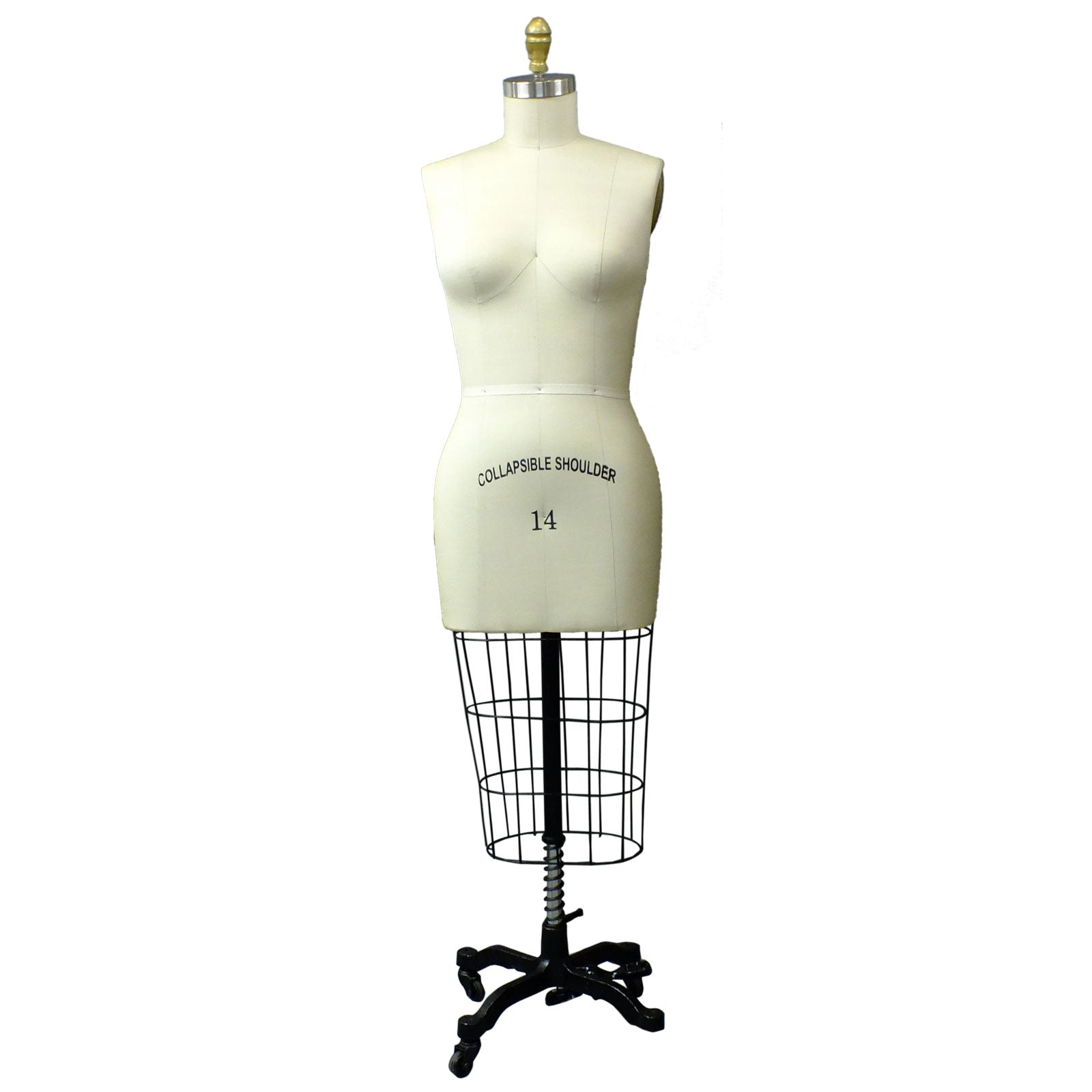 Female Half Body Dress Form with Collapsible Shoulders