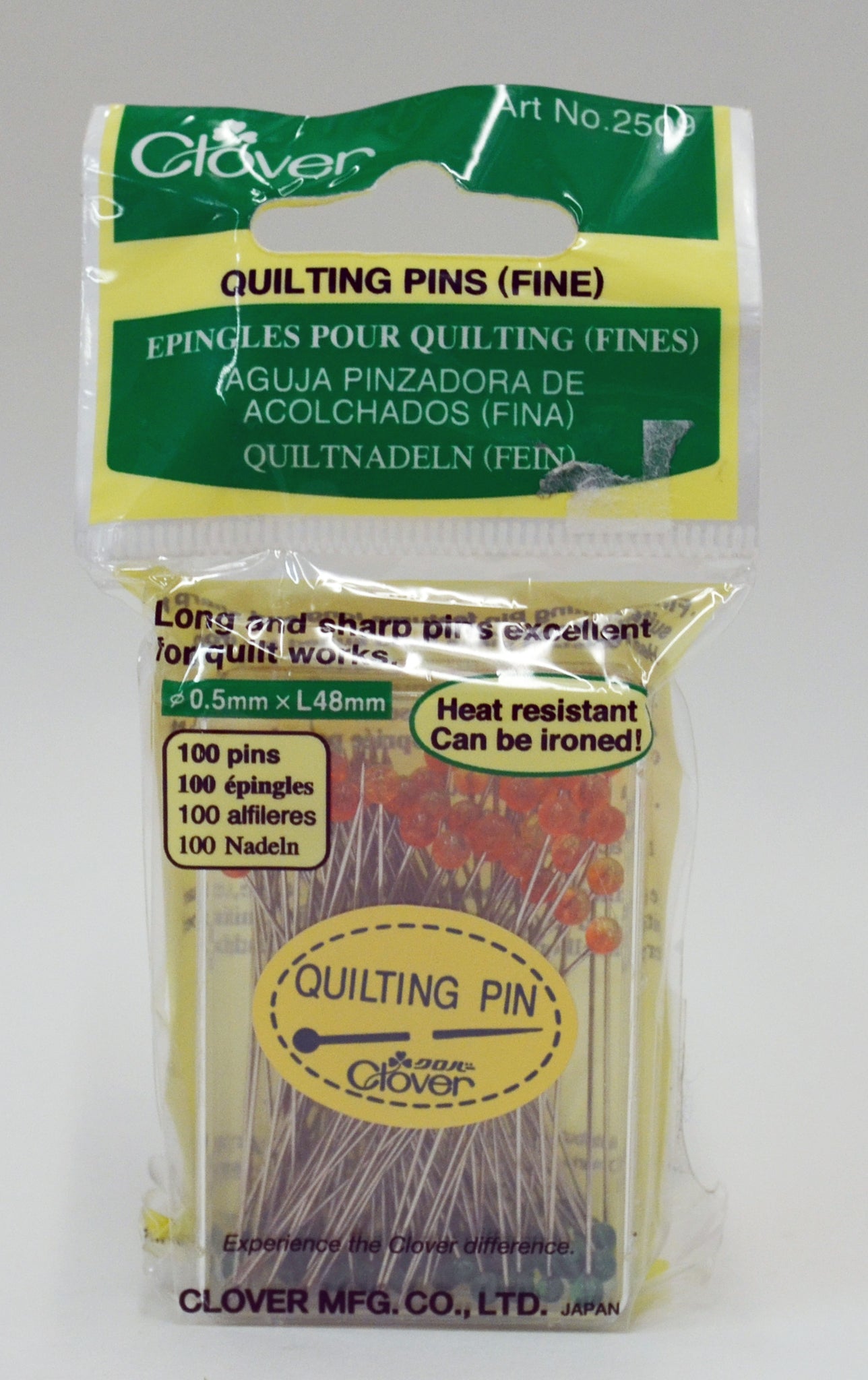 Clover Quilting Pins - Fine - Pack of 100