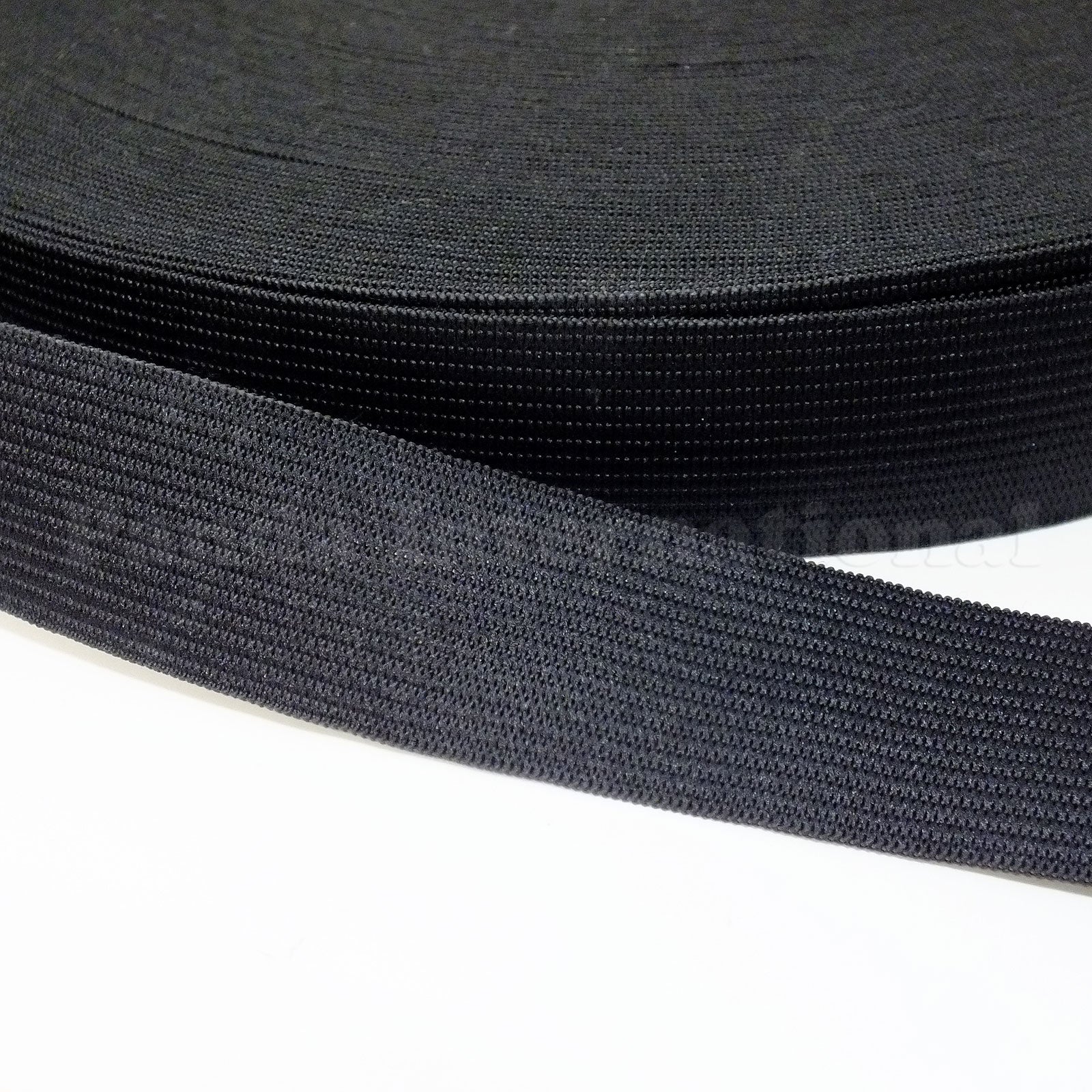1.5" Knitted Elastic - Black or White - 1 Roll (50 Yds)