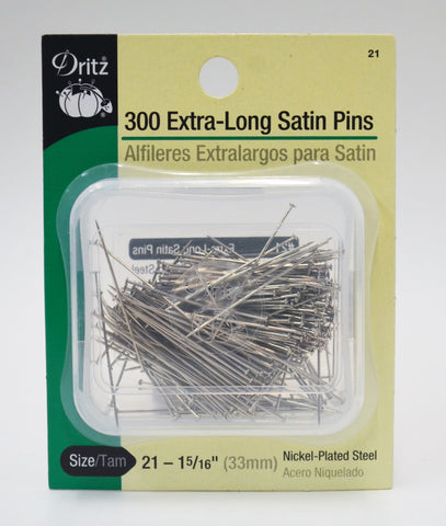 Extra-Long Satin Pins - 300-pk