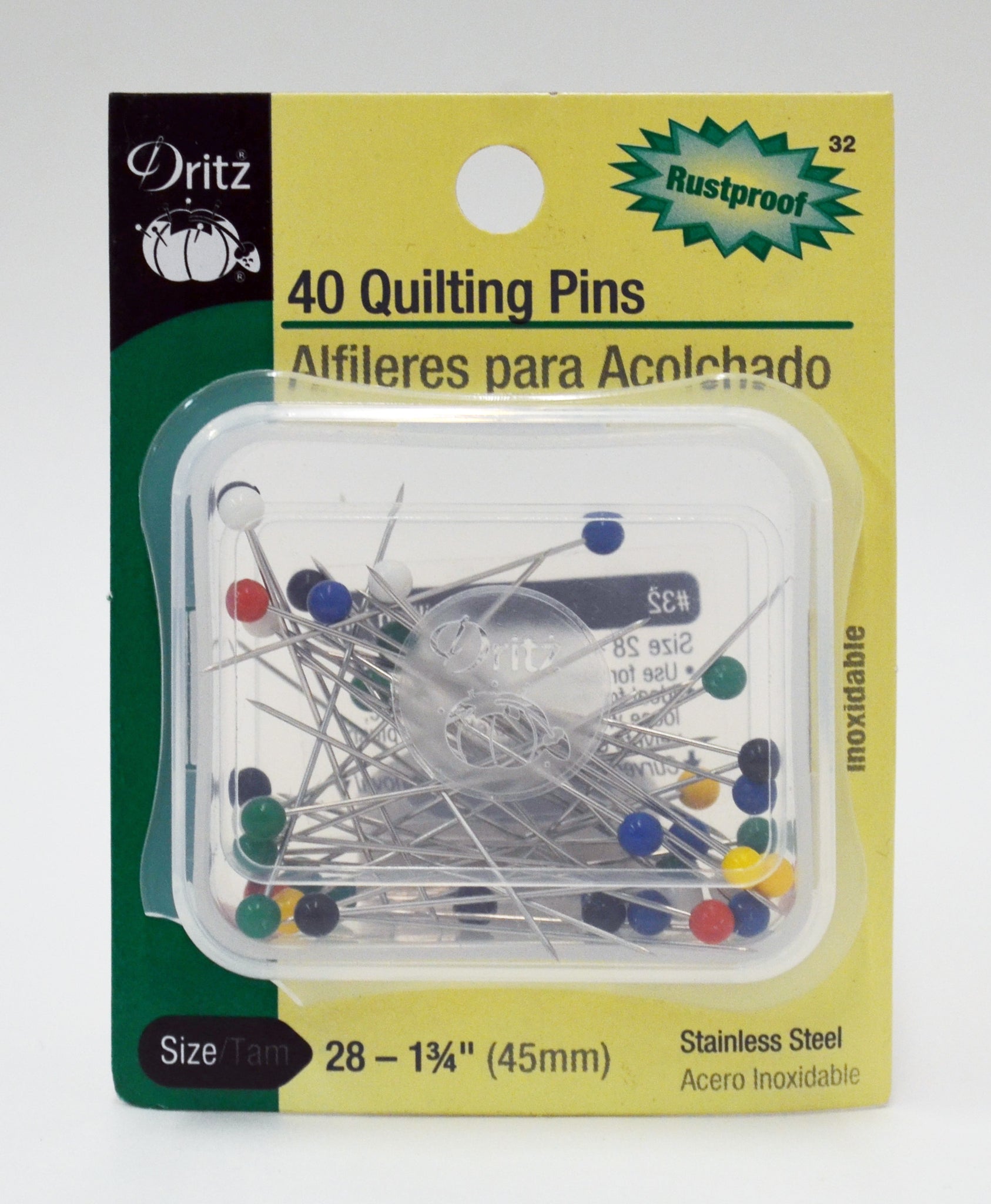 Quilting Pins (Size 28) 1-3-4 - 40pack