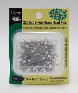 Extra-Fine Glass Head Pins - 250-pk