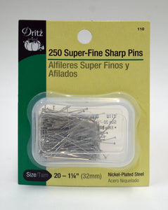 Super-Fine Sharp Pins - 250-pk
