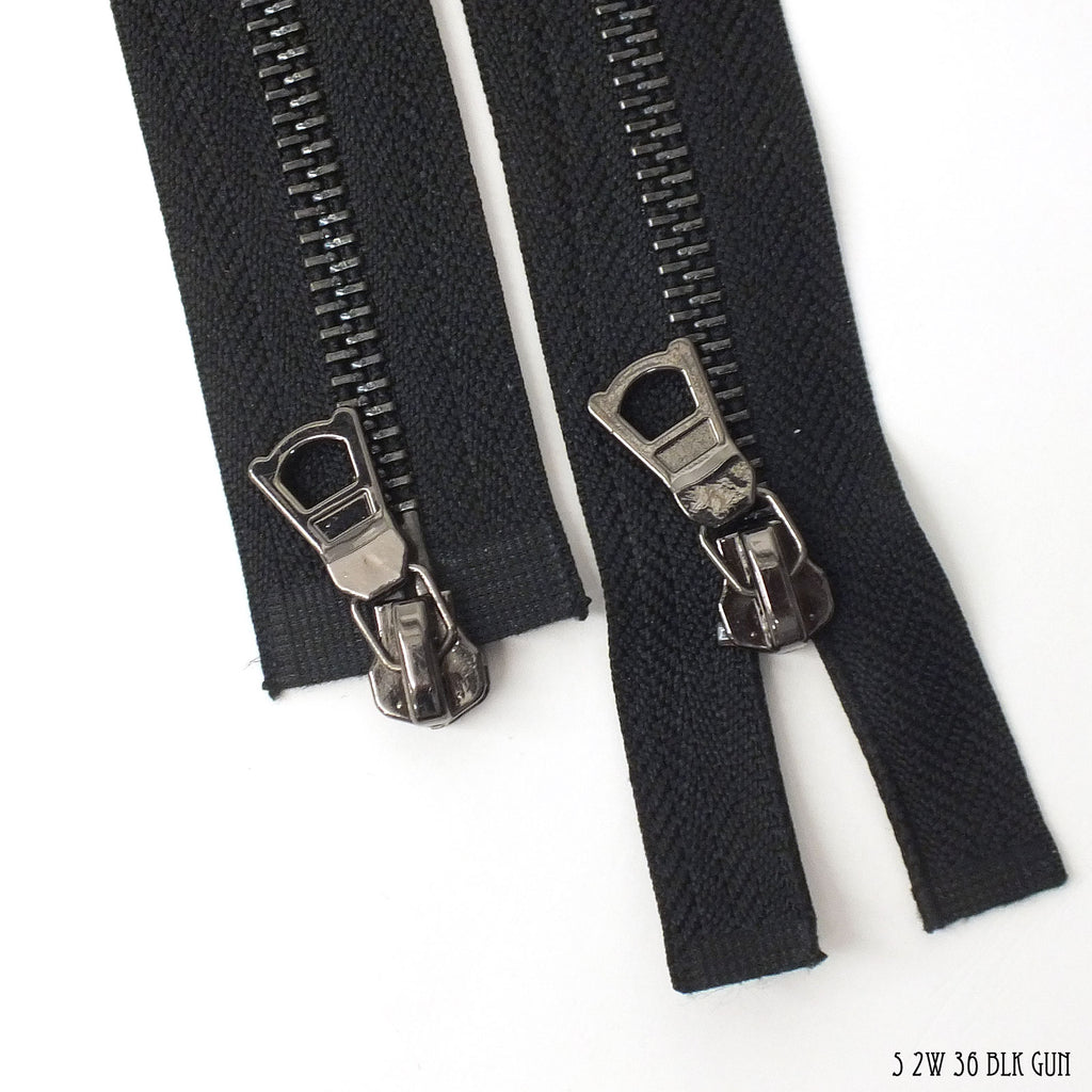 2 Way Zipper Metal 6mm From 40 CM To 1m Black 