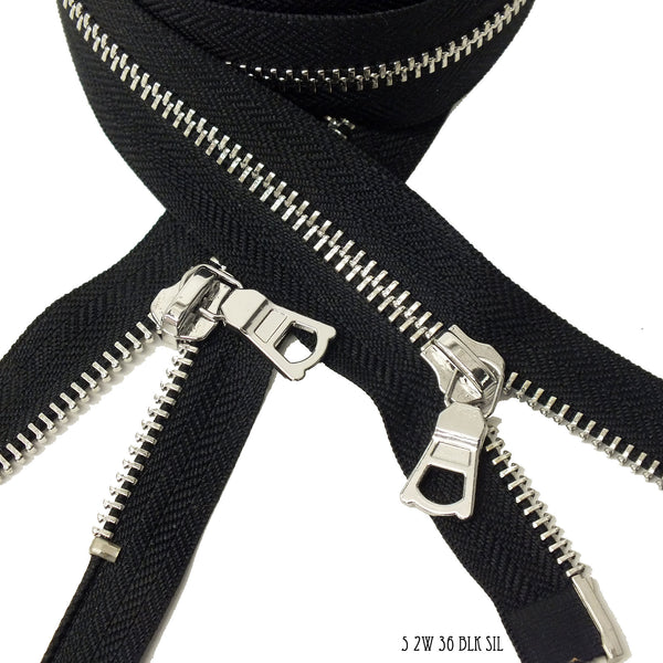 2-Way Zipper - Color: Silver - Size: 5 - 36"