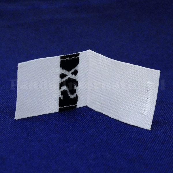 WHITE WOVEN LETTER SIZE LABEL
