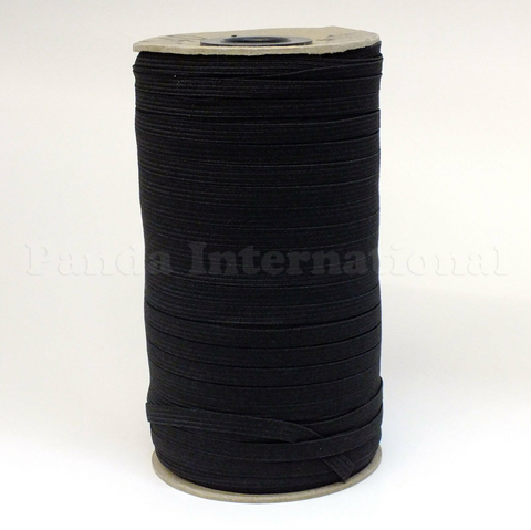 1/4" Braided Elastic - Black or White- 1 Roll (144 Yards)