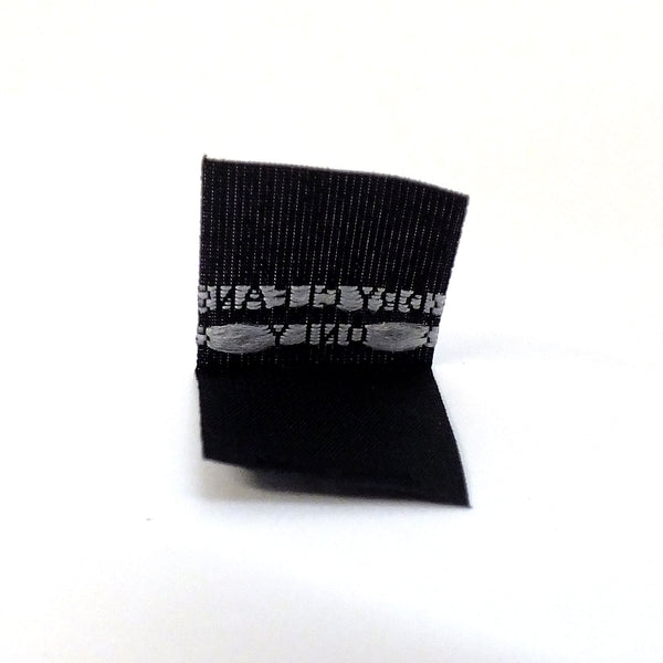"DRY CLEAN ONLY" Woven Label - Black