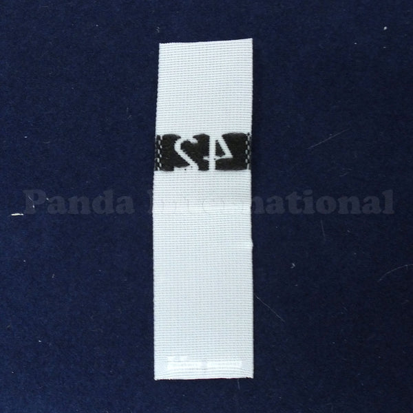 WOVEN NUMBER SIZE LABELS - WHITE - 0 to 60